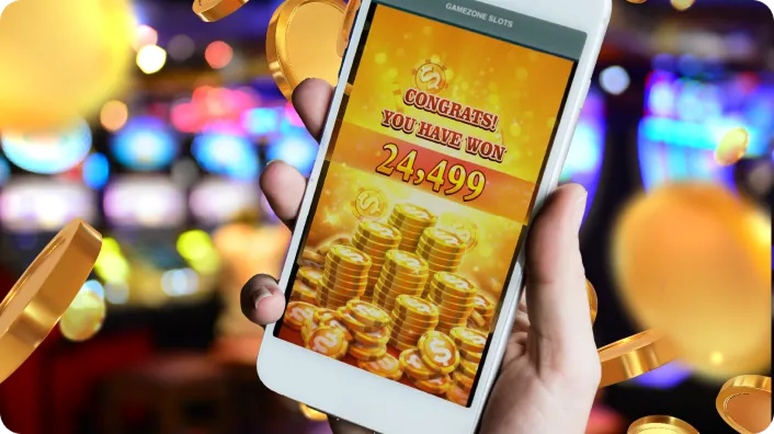 A person enjoying mobile gambling on phfun app